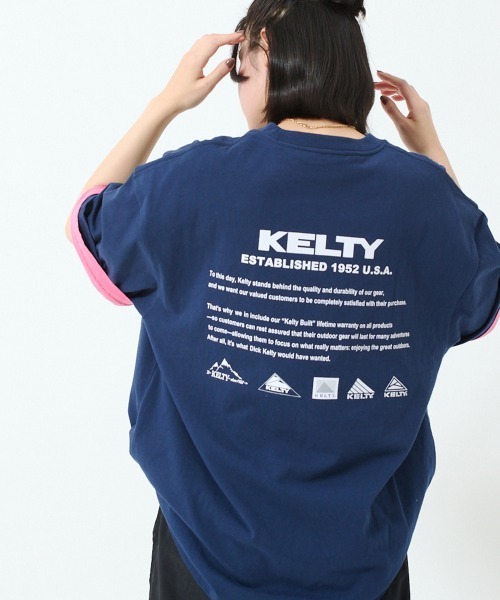 KELTY（ケルティ） tシャツ 半袖 バック ヒストリー ロゴ S/S ティー