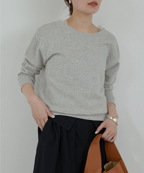tシャツ 「HERITANOVUM」レース付き裏毛スウェット レディース
