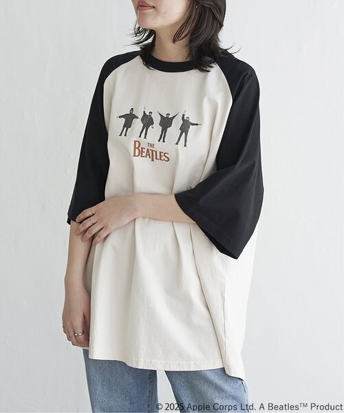 THE BEATLES ビートルズ tシャツ　ラグラン　ロンT help The Beatles tシャツ 「別注」THE BEATLES ザ ビートルズ HELP
