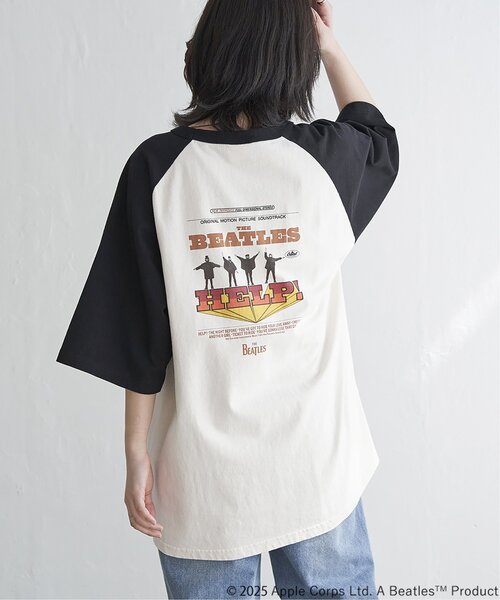 新品 タグ付き THE BEATLES ラグランT ビートルズ ヘルプ Tシャツ 別注】THE BEATLES ザ ビートルズ HELPラグランTシャツ : COX