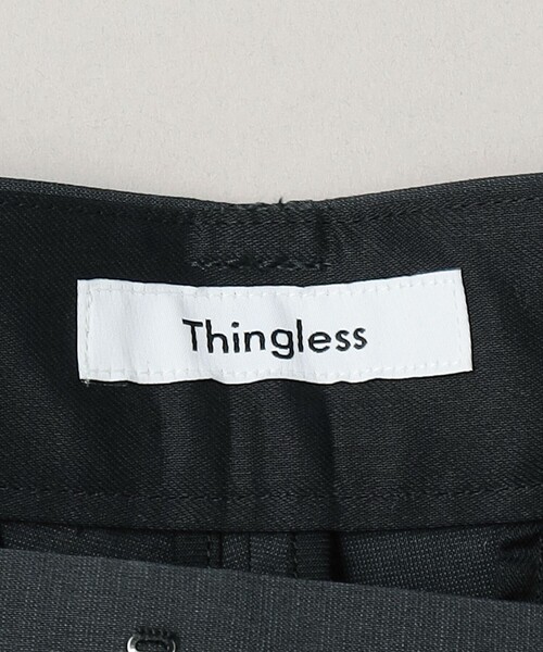 Thingless＞ サイドアジャスター 2プリーツ パンツ