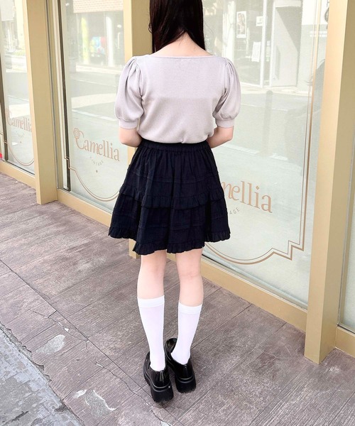 ニット セーター レイヤード風半袖ニット　579544 レディース Heather ニット セーター レイヤード風半袖ニット 579544