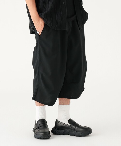 BEAMS パンツ ワイド ショート スラックス メンズ : ZOZOTOWN