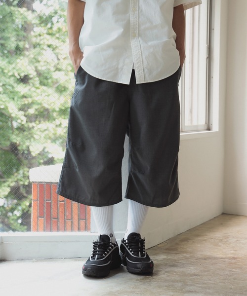 BEAMS ワイドバギーショートパンツ BEAMS パンツ ワイド ショート スラックス メンズ : ZOZOTOWN