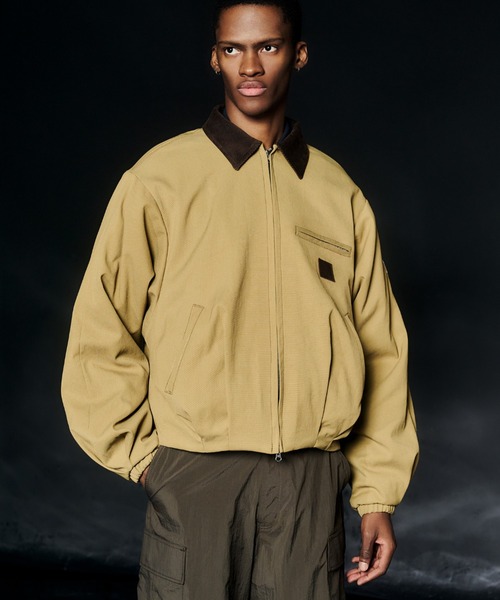 elephant TRIBAL fabrics ブルゾン アウター Puffer Tuck Work