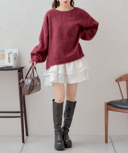 chicoコンビワンピース Chico（チコ） コンビワンピース FREE ホワイト系その他2 レディース