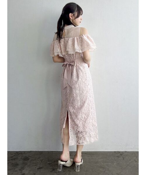 dazzlin ドレス 「藤井サチコラボ」オフショルレースドレス
