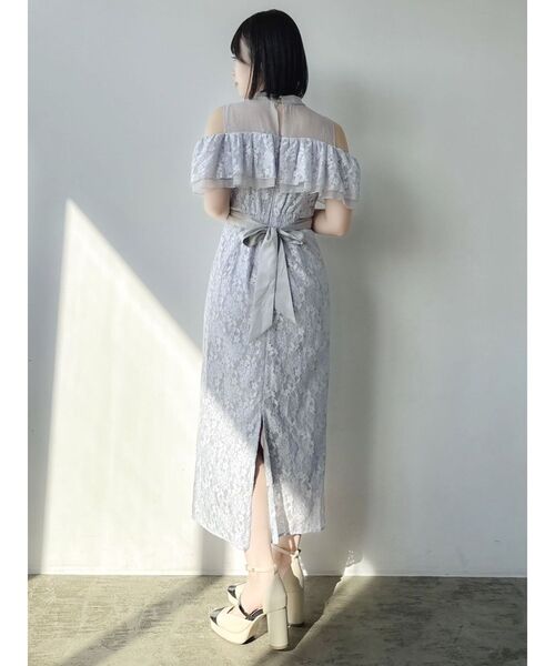 dazzlin ドレス 「藤井サチコラボ」オフショルレースドレス