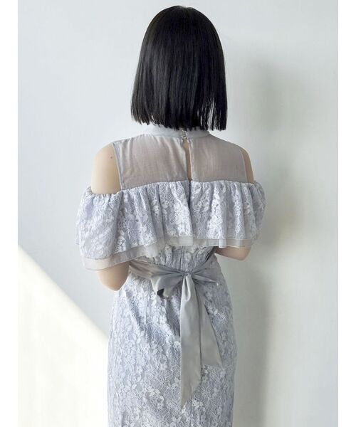 dazzlin ドレス 「藤井サチコラボ」オフショルレースドレス