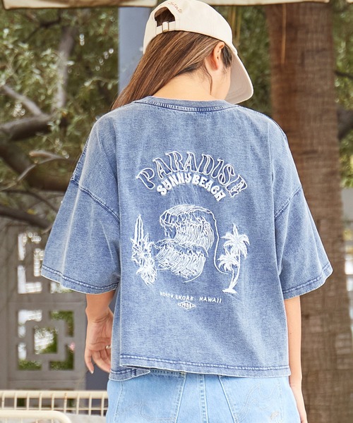 tシャツ 「Kahiko」SURF＆Palms ユーイングTシャツ レディース