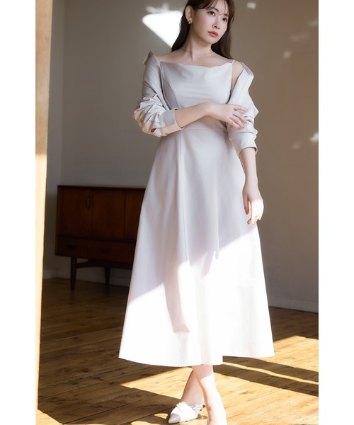 ワンピース Draped Shirt Dress Set