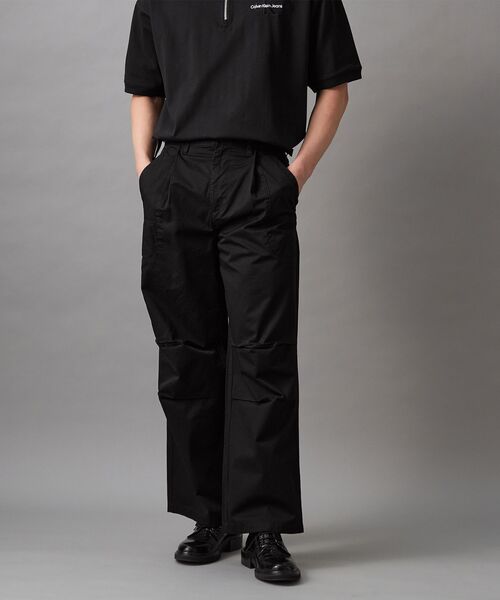   カルバンクライン/ワイドレッグパンツ プリーツワイド レッグパンツ（その他パンツ）｜Calvin Klein