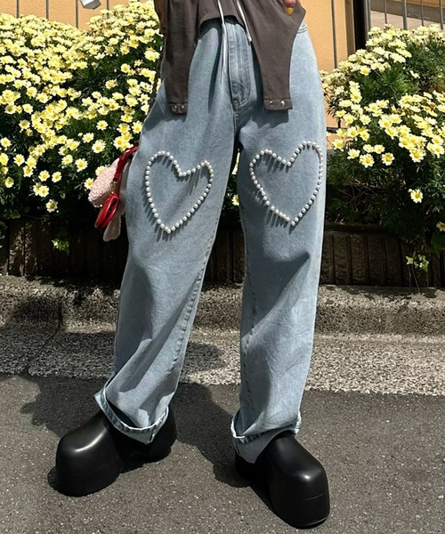 Alley Tokyo ワイドパンツ ジーンズ デニム デニムパンツ キラキラ