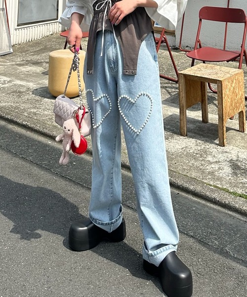Alley Tokyo ワイドパンツ ジーンズ デニム デニムパンツ キラキラ