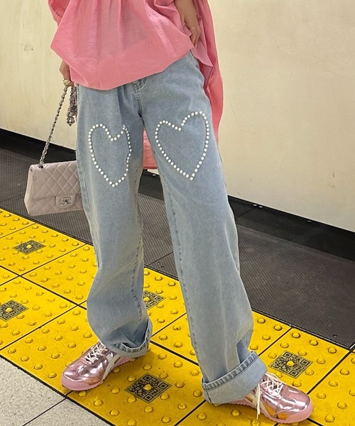 Alley Tokyo ワイドパンツ ジーンズ デニム デニムパンツ キラキラ