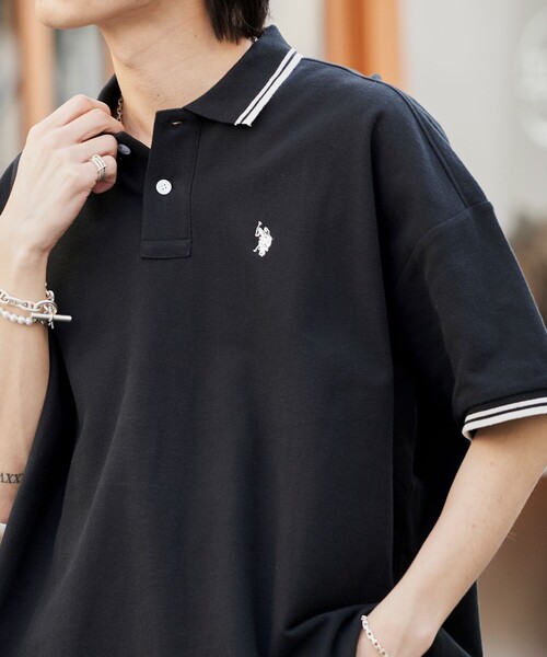 24SS SSZ SIZE:S POLO SHIRT 半袖ポロシャツ ネイビー SINSS ポロシャツ Stitched knit polo shirt / ステッチニット