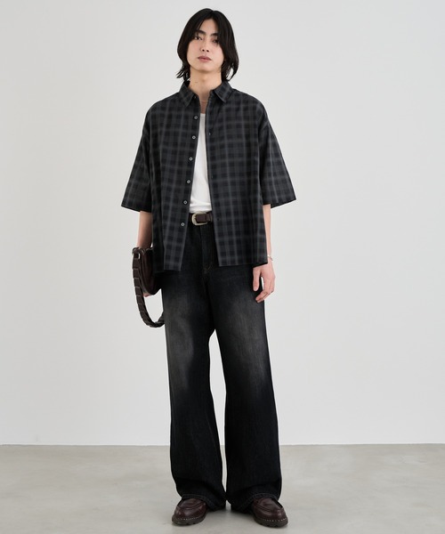 SINSS シャツ Ombre check HS Shirt / オンブレチェックシャツ（半袖