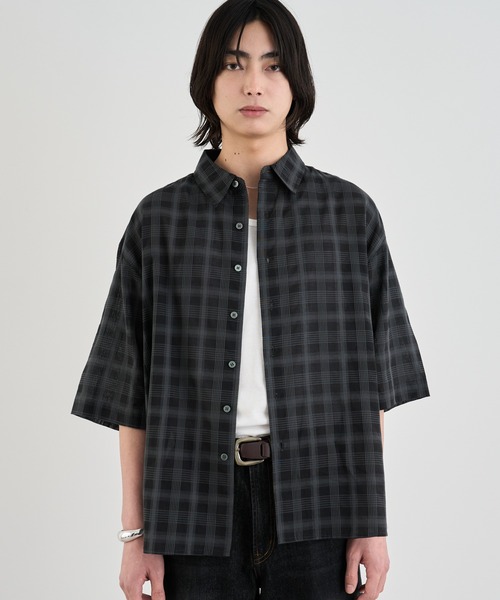 SINSS シャツ Ombre check HS Shirt / オンブレチェックシャツ（半袖