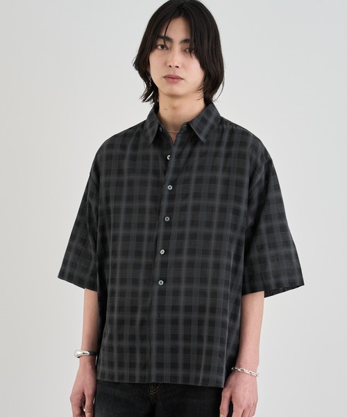 SINSS シャツ Ombre check HS Shirt / オンブレチェックシャツ（半袖