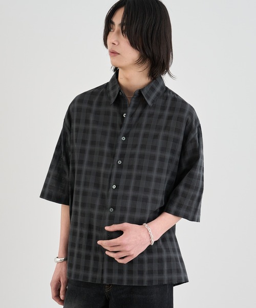 SINSS シャツ Ombre check HS Shirt / オンブレチェックシャツ（半袖