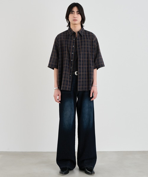 SINSS シャツ Ombre check HS Shirt / オンブレチェックシャツ（半袖