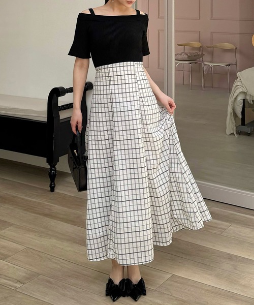 ROYAL PARTY（ロイヤルパーティー） ワンピース オフショルニット