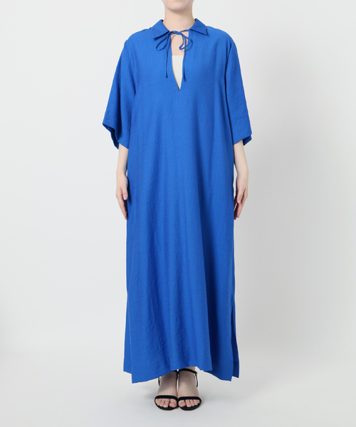 SLOBE IENA ワンピース リネン混リラックススキッパーワンピース