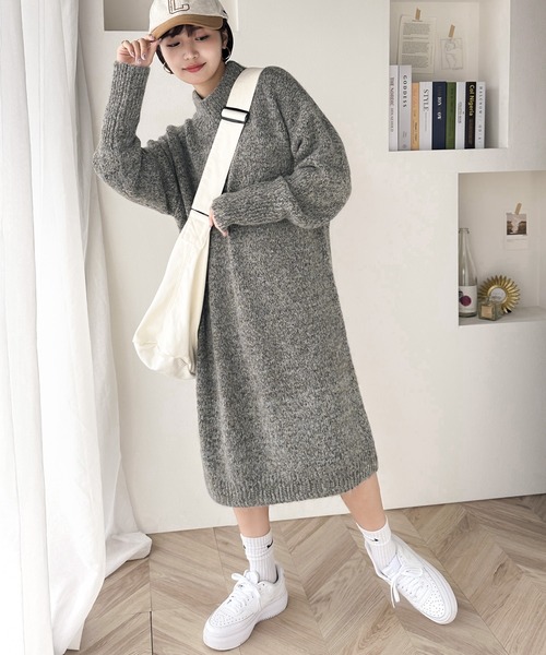 「classicalelf」 ニットワンピース X-LARGE ブラック レディース_画像2