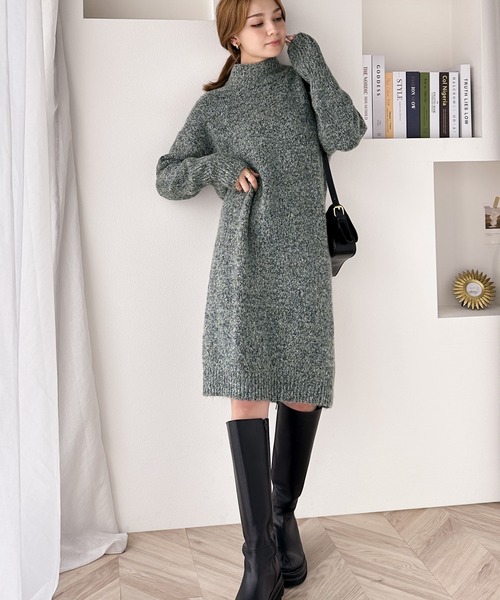 「classicalelf」 ニットワンピース X-LARGE ブラック レディース_画像7