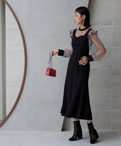 RUIRUE BOUTIQUE ２WAYコンビワンピース　チャコールグレー　Ｓ RUIRUE BOUTIQUE 「RUIRUE BOUTIQUE」 コンビワンピース S