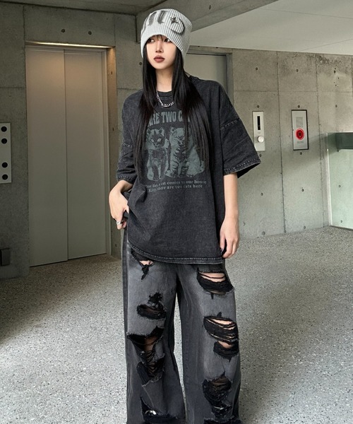 キャットコピー シャツブラウス KsG tシャツ ヴィンテージキャットTシャツ レディース メンズ