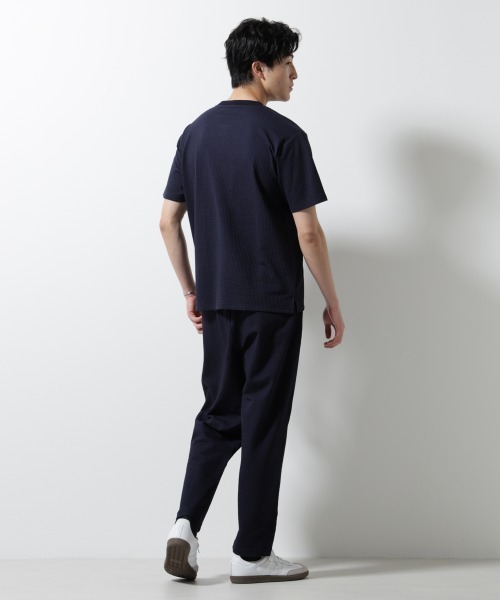 nano universe 別注 ワイドテーパードパンツ NANO universe（ナノ・ユニバース） パンツ ジャージーサッカーワイド