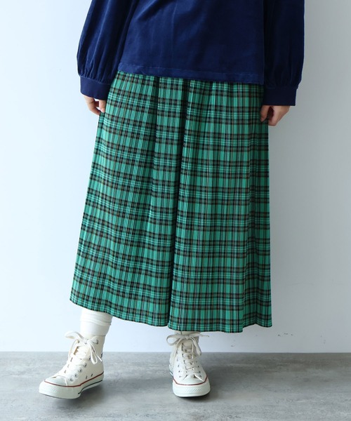 bulledesavon check プリーツスカート bulle de savon スカート タータンCHECK プリーツスカート