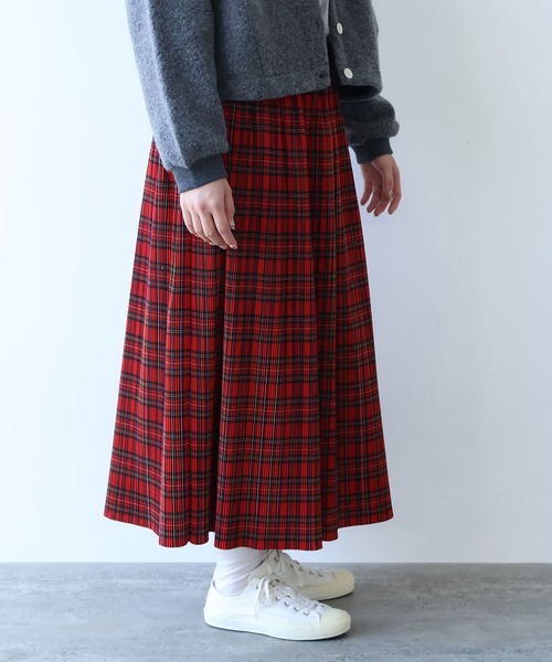 値下げ！bulle de savon ビュルデサボン チェック プリーツスカート bulle de savon（ビュルデサボン） スカート タータンCHECK プリーツ