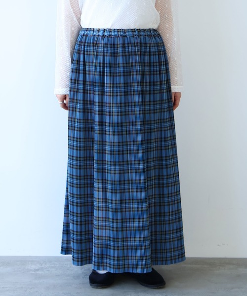 美品 bulle de savon ビュルデサボン チェック プリーツ スカート bulle de savon（ビュルデサボン） スカート タータンCHECK プリーツ