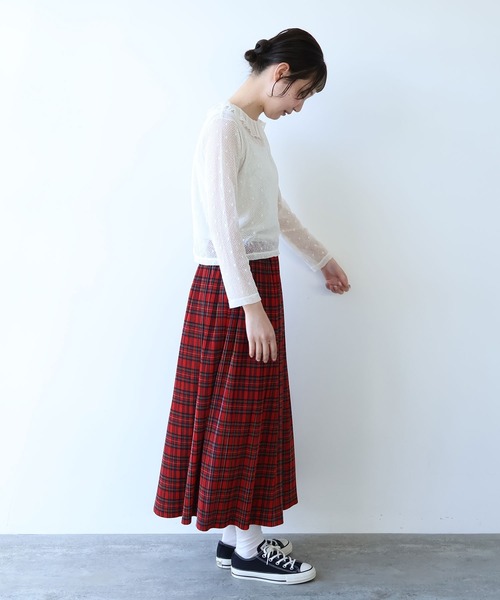 bulle de savon（ビュルデサボン） スカート タータンCHECK プリーツ