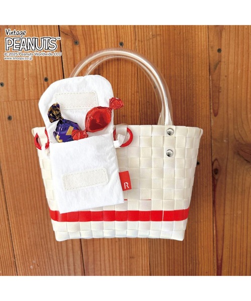 スヌーピー レトロ　カゴバック　バスケット Vintage PEANUTS かごバッグ カゴバッグ ルートート / IP