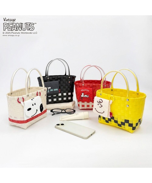 【ルートート】刺繍かごバッグ Vintage PEANUTS かごバッグ カゴバッグ ルートート / IP