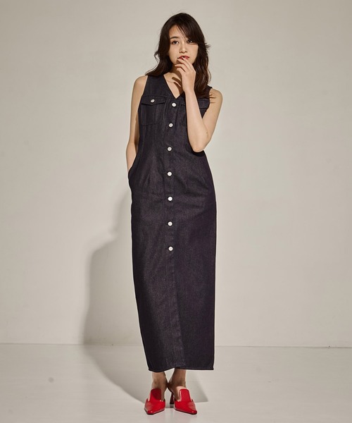 CLANE ワンピース 「CLANE/クラネ」LADY DENIM N/S ONEPIECE