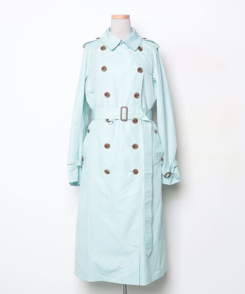 試着のみ アクアスキュータム レディーストレンチコート 10 Aquascutum（アクアスキュータム） トレンチコート 10 ブルー