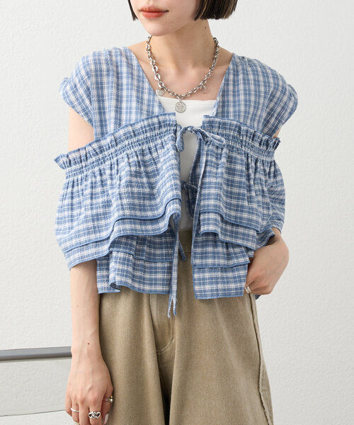 w closet ブラウス シャツ 「6色展開」マルチWAYフリルブラウス