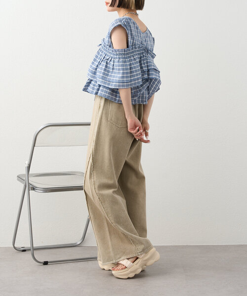 ブラウス シャツ マルチWAYフリルブラウス レディース w closet ブラウス シャツ 「6色展開」マルチWAYフリルブラウス
