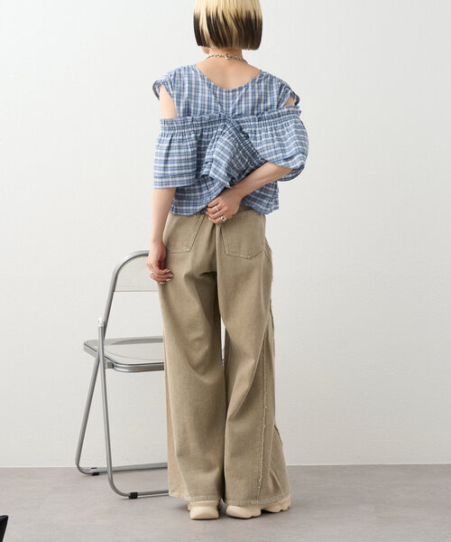 w closet ブラウス シャツ 「6色展開」マルチWAYフリルブラウス