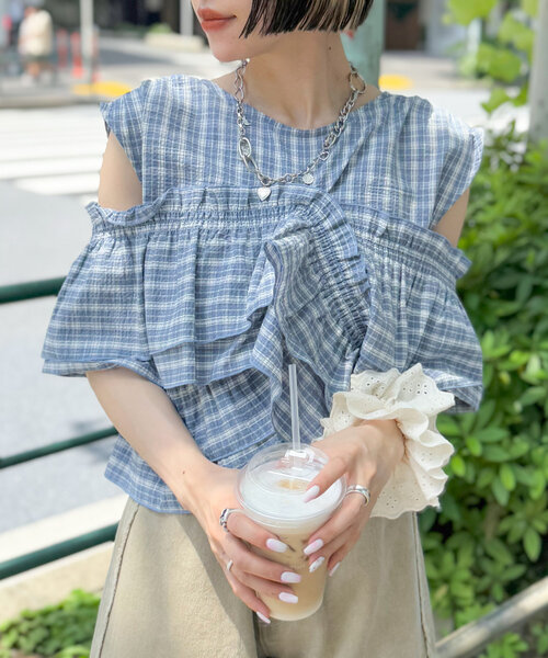 w closet ブラウス シャツ 「6色展開」マルチWAYフリルブラウス