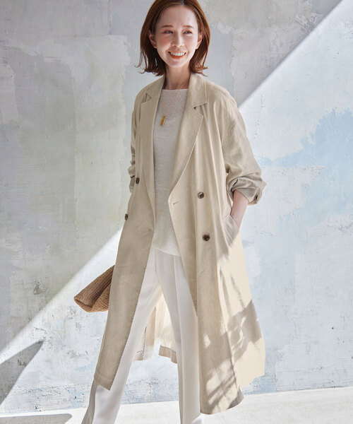 SLOBE IENA コート SLOBE IENA ダブルブレストコート ブラウン系 SLOBE