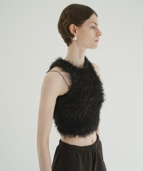 CLANE（クラネ） SHAGGY AMERICAN SLEEVE KNIT TOPS レディース