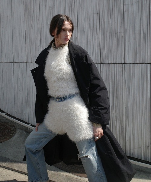 CLANE（クラネ） SHAGGY AMERICAN SLEEVE KNIT TOPS レディース 