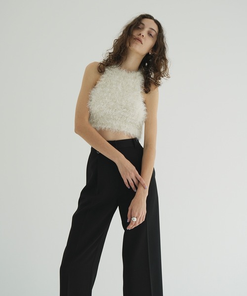 CLANE（クラネ） SHAGGY AMERICAN SLEEVE KNIT TOPS レディース 