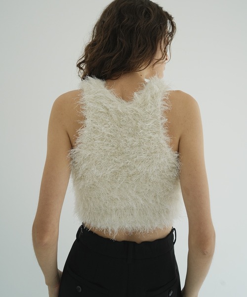 CLANE（クラネ） SHAGGY AMERICAN SLEEVE KNIT TOPS レディース