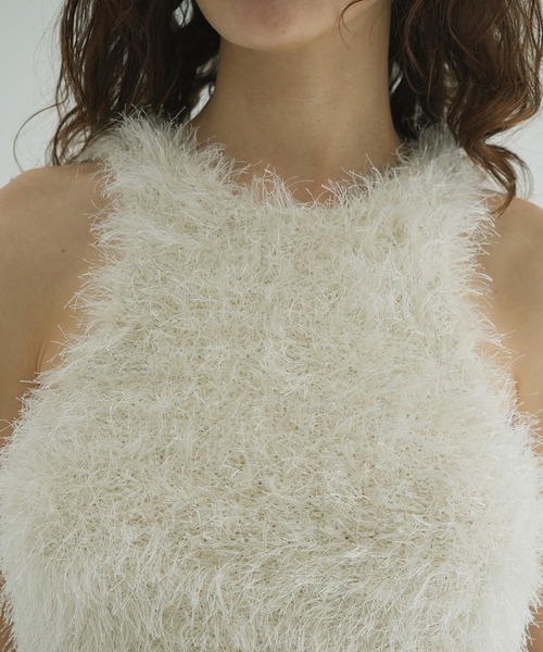 CLANE（クラネ） SHAGGY AMERICAN SLEEVE KNIT TOPS レディース